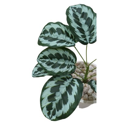 ต้นไม้ปลอมประดิษฐ์ใบลายใบสวยงามกระถาง 8 นิ้ว