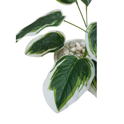 ต้นไม้ปลอมประดิษฐ์ใบลายใบสวยงามกระถาง 8 นิ้ว