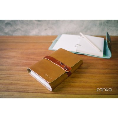 Genuine leather bound notebook, Thai dessert leather set