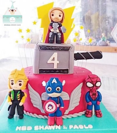 เค้กซุปเปอร์ฮีโร่ Superhero cake