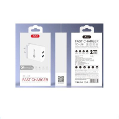 XO-L18 หัวชาร์จเร็ว มีช่องชาร์จแบบ USB 2 ช่อง เป็นช่องชาร์จ Qualcomm 3.0 และช่องชาร์จปกติ 1 ช่อง XO-L18 หัวชาร์จเร็ว มีช่องชาร์จแบบ USB 2 ช่อง เป็นช่องชาร์จ Qualcomm 3.0 และช่องชาร์จปกติ 1 ช่อง