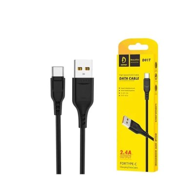 สายชาร์จ DENMEN CABLE USB TO TYPE-C 2.4A D01T ยาว 1 เมตร