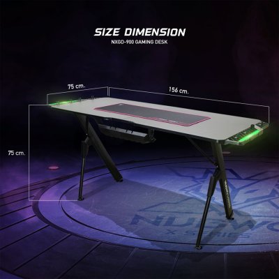 โต๊ะเล่นเกม Nubwo NXGD-900 Led Lighting Gaming Desk