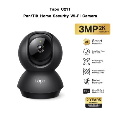 TP-Link กล้องวงจรปิด รุ่น Tapo C200 / C210 / C211 / C220 / C225 / C500 WI-FI IP-CAMERA (ประกัน2ปี)