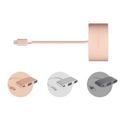 Innergie MagiCable USB-C to VGA, USB C & A
