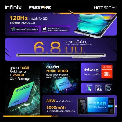 Infinix HOT 50 Pro+ 8+256GB Infinix HOT 50 Pro+ 8+256GB