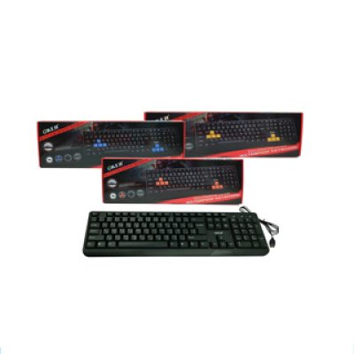 OKER KEYBOARD คีย์บอร์ด USB (KB-318) Black กันน้ำสำหรับใช้กับคอมพิวเตอร์ ทนทานสูง