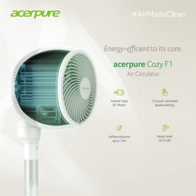 พัดลมตั้งพื้น ACER Acerpure Cozy รุ่นF1-AF551-20W เครื่องหมุนเวียนอากาศ ปรับระดับความแรงได้12ระดับ รับประกัน 1ปี On-Site