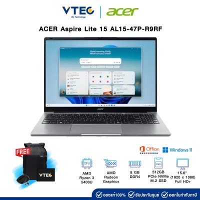 ACER Aspire Lite 15 AL15-47P-R9RF / NOTEBOOK / AMD RYZEN 3 5400U / 8GB / 512GB / WIN11+OFF