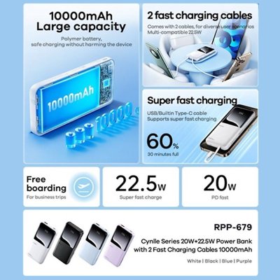 Power Bank 10000mAh RPP-679 Power Bank 10000mAh RPP-679