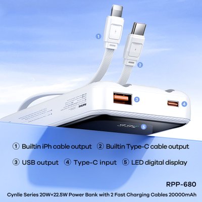 Power Bank 20000mAh RPP-680 Power Bank 20000mAh RPP-680