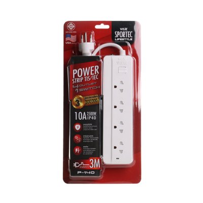 ปลั๊กไฟ Vox 4 Way 1 Switch 3M. Sportec ปลั๊กไฟ Vox 4 Way 1 Switch 3M. Sportec