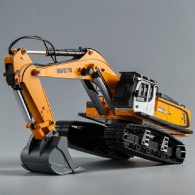 รถแม็คโคร Huina 1599 เหล็กทั้งคัน 2.4GHz 2023 Excavator 24CH 1:14 ระบบเซอร์โว