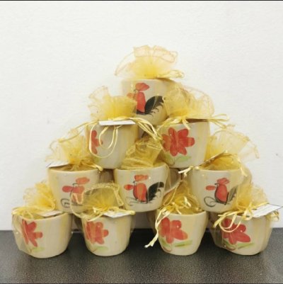 ของชำร่วยงานศพแก้วตราไก่ ใส่ถุงไหม