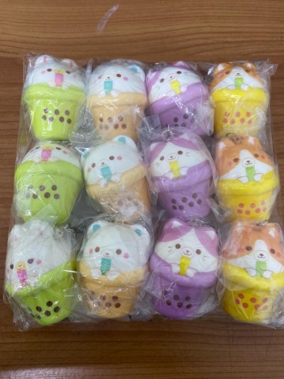 464#พวงกุญแจตุ๊กตานุ่มนิ่ม 12ชิ้น/แพ็ค ราคา15บาท