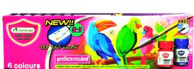 180352 สีโปสเตอร์มาสเตอร์อาร์ต ชุดจิตรกรน้อย บรรจุ6ชิ้น/แพ็ค ราคา79บาท/ชิ้น