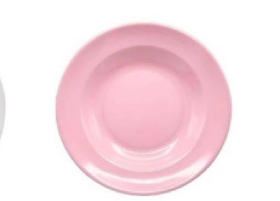 P9001-9#จานทรงลึก9 " สีพื้นสีชมพู 12ชิ้น/แพ็ค ราคา25บาท