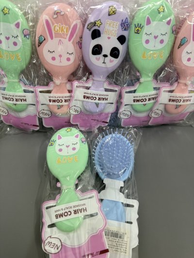 J810-10#หวีแปรงลายการ์ตูน 12ชิ้น/แพ็ค ราคา  20 บาท