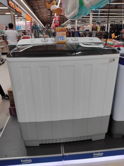 BEKO เครื่องซักผ้า 2 ถัง 18kg. รุ่นWTT180W ผ่อนยาว 10 เดือน เดือนละ 989 บาท