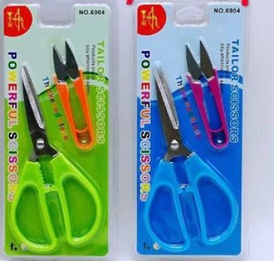 PL-6904  กรรไกร+ตัดขี้ด้าย บรรจุ12ชิ้น/แพ็ค ราคา20บาท/ชิ้น