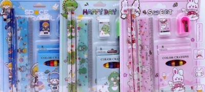 PL-1072#ชุดเครื่องเขียน บรรจุ12ชิ้น/แพ็ค ราคา20บาท/ชิ้น