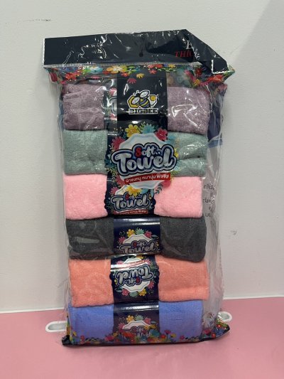 B-60031#ผ้าเช็ดหน้าคละสี 15*30