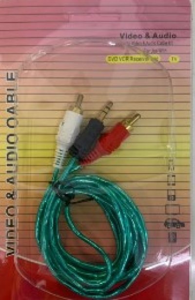 1236-7#สายแจ็ค 3หัว 12ชิ้น/แพ็ค ราคา20บาท