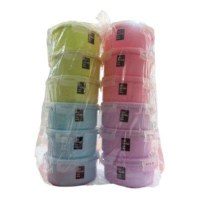 A-156C#กล่องจินนี่ (ตัวสี/ฝาใส) 12ชิ้น/แพ็ค ราคา10บาท