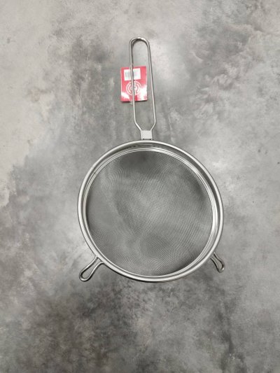 SJ1221#กระชอนด้าม STL ขอบสูงสองหู 21ซม. 12ชิ้น/แพ็ค ราคา109บาท