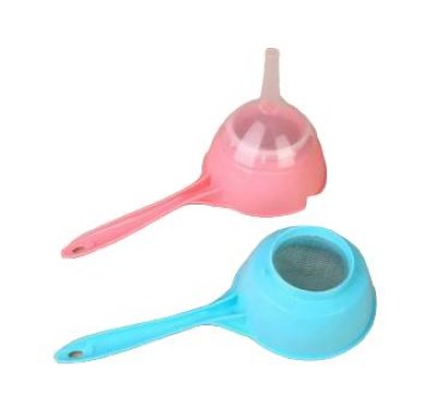 A038-43 กรวยกรองน้ำด้ามสีหวาน 12ขิ้น/แพ็ค ราคา20บาท