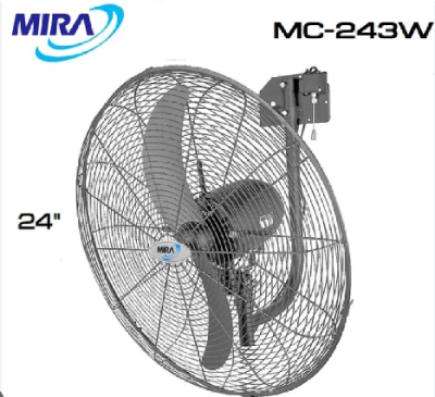 มิร่า พัดลมอุตสาหกรรมติดผนัง(ใบพัดเหล็ก) MC-243W 24นิ้ว