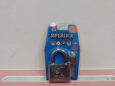 DS16043#กุจแจตราแรดสีเงิน คอสั้น50S