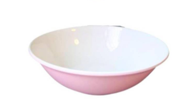 B9101-7.5#ชามปากบาน 7.5นิ้ว ทูโทน สีชมพู 12ชิ้น/แพ็ค ราคา35บาท