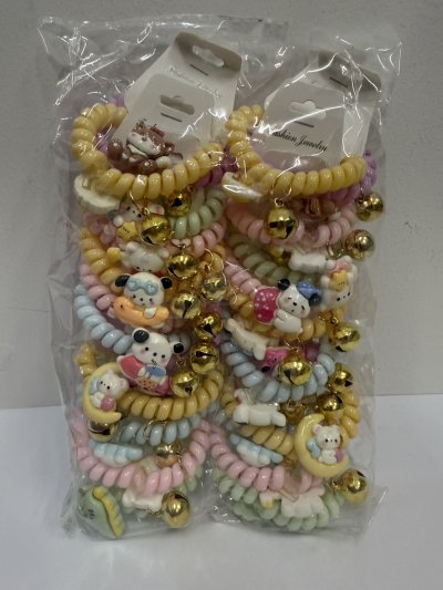 81630#ยางรัดผมเกลียวสี 2Pcs 12ชิ้น/แพ็ค ราคา  20 บาท