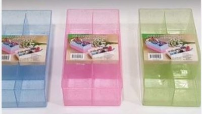 กล่องเครื่องเขียน6ช่องK1045 บรรจุ12ชิ้น/แพ็ค ราคา25บาท/ชิ้น