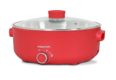 REP-1004#กระทะไฟฟ้าสีแดง