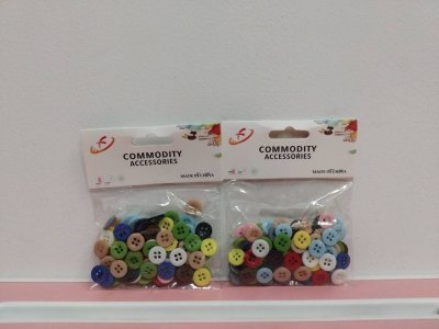 87067#กระดุมกลมหลากสี 100pcs. แบบแผง