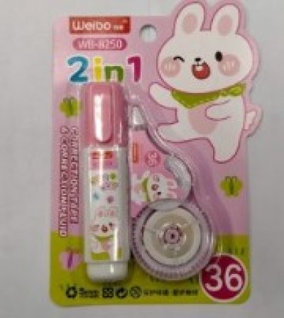 A119-01 ลิควิดน้ำ+เทปลบคำผิด บรรจุ12ชิ้น/แพ็ค ราคา20บาท/ชิ้น