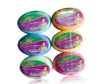 ฟองน้ำถูตัวเด็กจอลลี่รูปไข่ 12ชิ้น/แพ็ค ราคา10บาท
