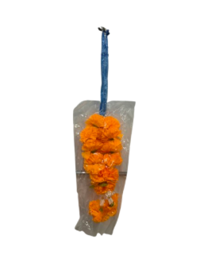 พวงมาลัยดาวเรืองคล้องมือ 12ชิ้น/มัด ราคา18บาท