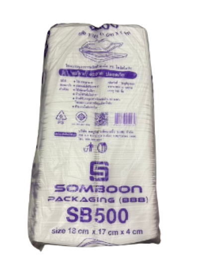 SB500#กล่องข้าวโฟม (100 ใบ)