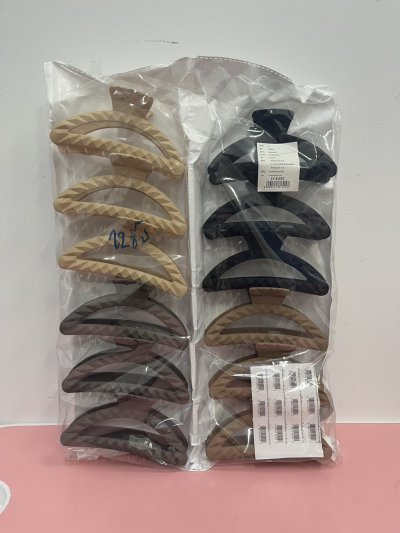 81555#กิ๊บหนีบผม 12*4 CM. คละแบบ 12ชิ้น/แพ็ค ราคา20บาท