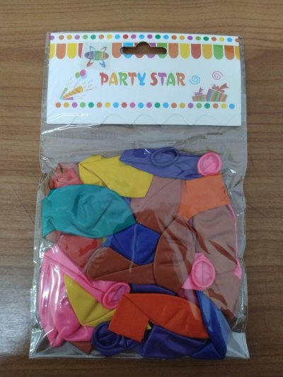 HY068-4#ลูกโปร่ง 30ชิ้น คละสี 12ชิ้น/แพ็ค ราคา20บาท