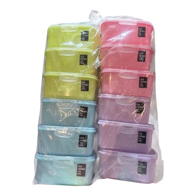 A-149C#กล่องฝาล็อค(ตัวสี/ฝาใส 12ชิ้น/แพ็ค ราคา10บาท