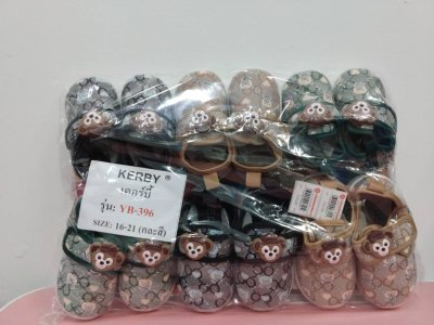 YB-396#รองเท้าคละสี 16-21  6คู่/แพ็ค ราคา119บาท