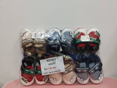 YB-406#รองเท้าคละสี 16-21  6คู่/แพ็ค ราคา119บาท