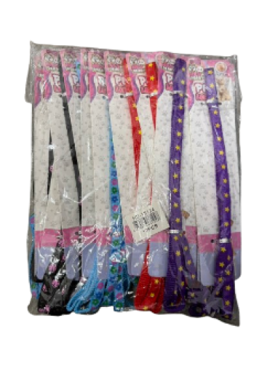HD-18124#ปลอกคอพร้อมสายจูง คละสี 12ชิ้น/แพ็ค ราคา20บาท
