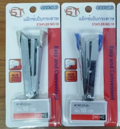 1233-15#เครื่องเย็บ+ลวด No.10 บรรจุ12ชิ้น/แพ็ค ราคา20บาท/ชิ้น