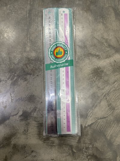 20917#ไม้บรรทัดเหล็ก 30 CM. 2PCS. 12ชิ้น/แพ็ค ราคา20 บาท