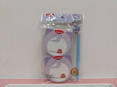 A119-59 กระดาษโน๊ต+ปากกา บรรจุ12ชิ้น/แพ็ค ราคา20/ชิ้น